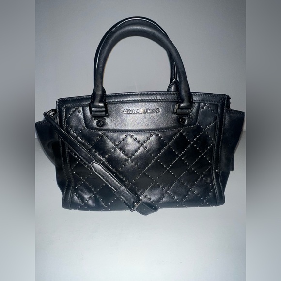 Michael Kors Micro Stud Selma Satchel Crossbody Bag Medium - Picture 1 of 7